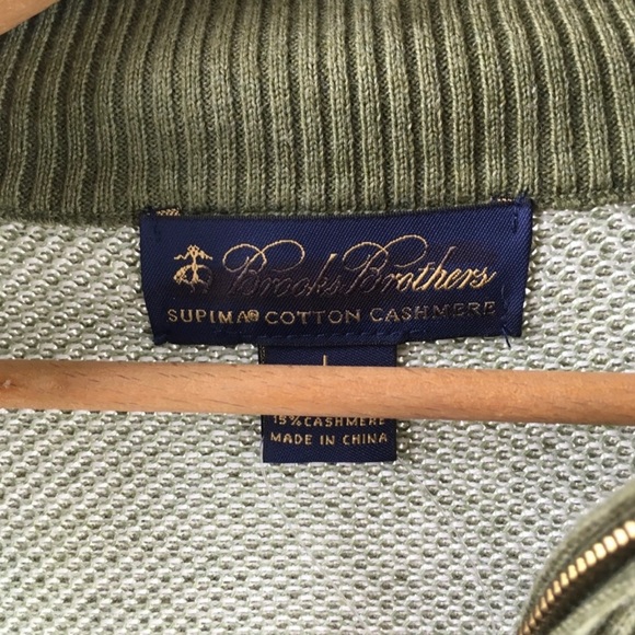 Brooks Brothers Men's Green Cashmere Sweater - Picture 4 of 5